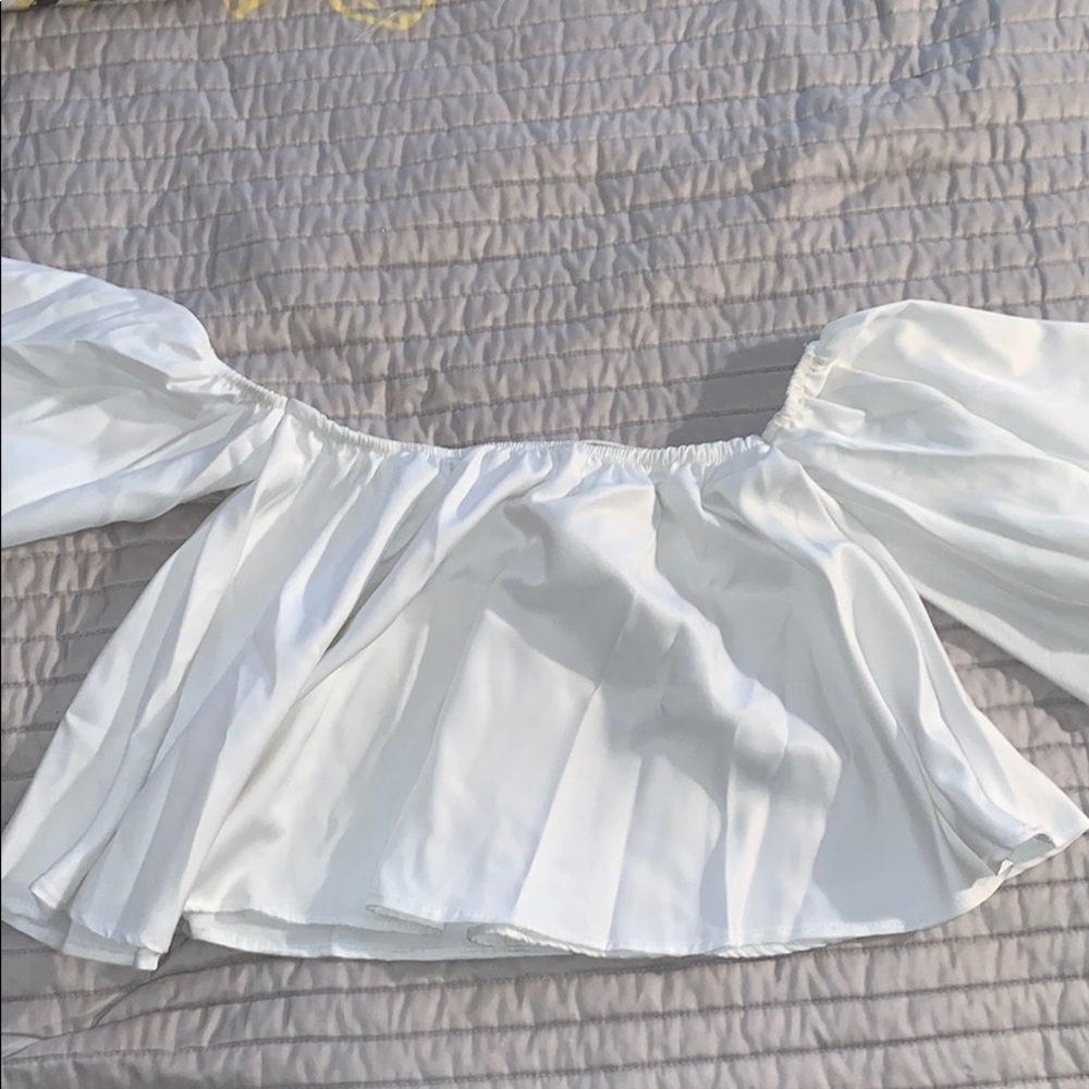 White Off The Shoulder Shirt